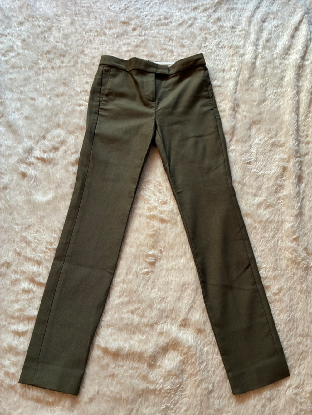 J. Crew Olive Green Straight-Leg Pants